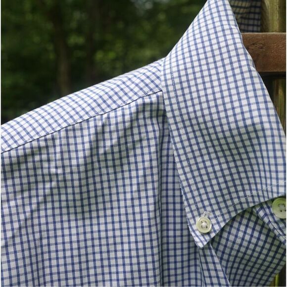 Brooks Brothers Blue Purple Checked Button Up Shirt - Picture 4 of 5